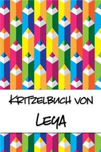 Kritzelbuch von Leya: Kritzel- und Malbuch mit leeren Seiten für deinen personalisierten Vornamen