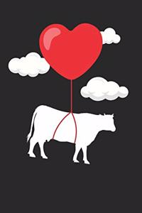 Valentine's Day Notebook - Valentine's Day Gift for Animal Lover - Valentine's Day Cow Journal - Cow Diary