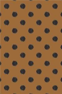 Black Doodled Polka Dots Notebook