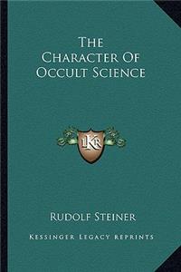 Character of Occult Science