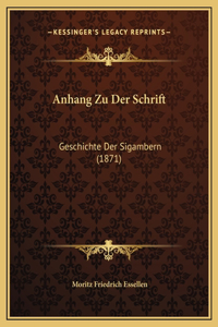 Anhang Zu Der Schrift