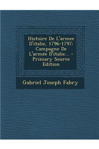 Histoire de L'Armee D'Italie, 1796-1797
