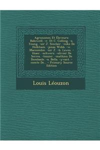 Agronomes Et Eleveurs