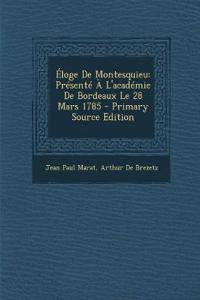 Éloge De Montesquieu