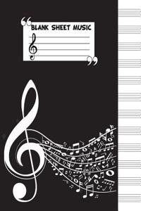 Blank Staff Paper: 12 Stave Blank Sheet Music - Manuscript Paper - 8.5x11 - 104 Pages - (Composition Books - Blank Sheet Music Notebook)