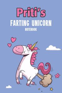 Priti's Farting Unicorn Notebook