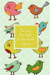 You are the light of the world. Matthew 5