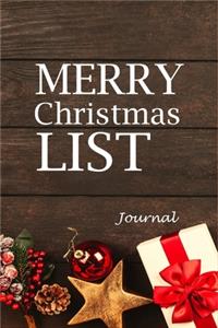 Merry Christmas List Journal