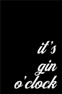 Cool Gift Notebook for Barkeepers and Mixologists. It's Gin O'Clock