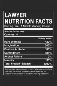 Lawyer Nutrition Facts