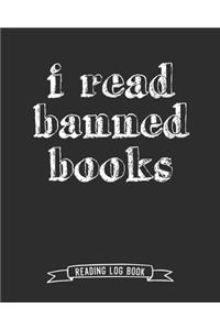 I Read Banned Books Reading Log Book