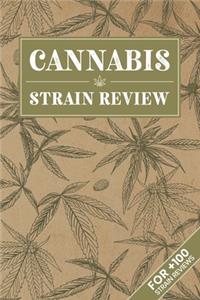 Cannabis Marijuana Weed Strain Review Log Book Journal Notebook - Vintage Leaf Pattern