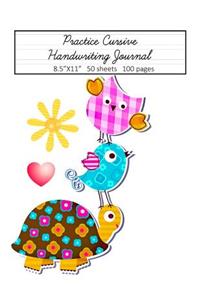 Practice Cursive Handwriting Journal