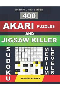 400 Akari puzzles and Jigsaw killer sudoku. Medium levels.