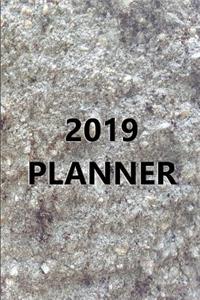 2019 Daily Planner 2019 Engraved Carved Stone Style 384 Pages