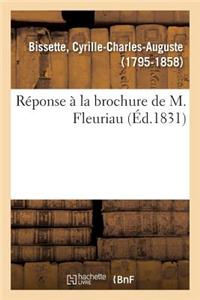 Réponse À La Brochure de M. Fleuriau
