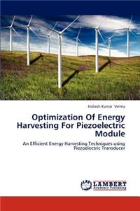 Optimization of Energy Harvesting for Piezoelectric Module