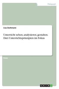 Unterricht sehen, analysieren, gestalten. Drei Unterrichtsprinzipien im Fokus