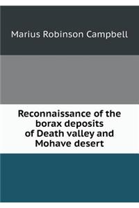 Reconnaissance of the borax deposits of Death valley and Mohave desert