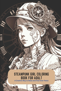 Steampunk Girl Coloring Book For Adult