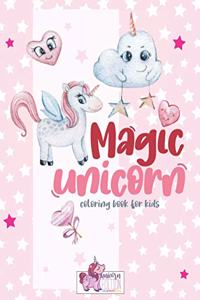 Magic Unicorn coloring book for kids