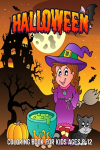 Halloween Coloring Book For Kids Ages 8-12