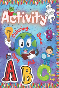 Activity Coloring Book For Kids Ages 4-8