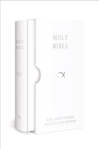 HOLY BIBLE: King James Version (KJV) White Presentation Edition