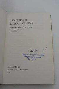 Linguistic Speculations