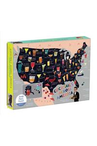 Cocktail Map Of The USA 1000 Piece Puzzle