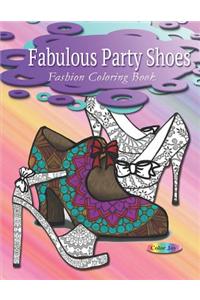 Fashion coloring book fabulous party shoes