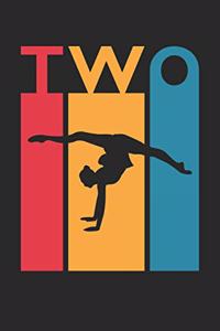 Gymnastics Notebook for 2 Year Old Boys and Girls - Vintage Gymnastics Journal - 2nd Birthday Gift for Gymnast Diary