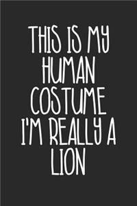 Halloween Notebook - Halloween Gift for Animal Lover - Halloween Lion Journal - Lion Diary