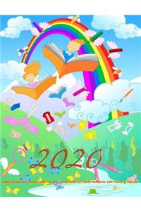 2020- Reading Rainbow Books Make Me Soar! 2019-2020 18 Month Academic Year Monthly Planner