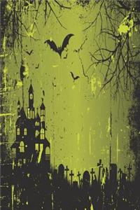 Horror Friedhof Notizbuch - gelbe Variante