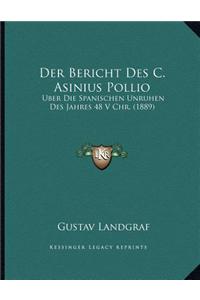 Der Bericht Des C. Asinius Pollio