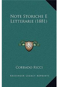 Note Storiche E Letterarie (1881)