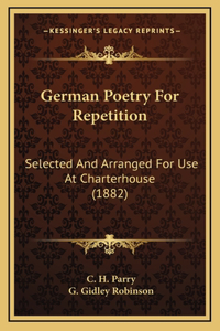 German Poetry For Repetition