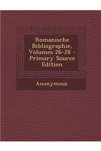 Romanische Bibliographie, Volumes 26-28