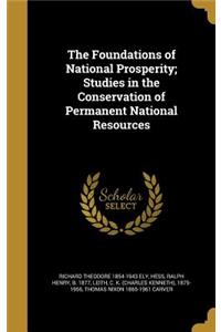 The Foundations of National Prosperity; Studies in the Conservation of Permanent National Resources