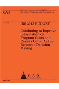 IRS 2013 Budget