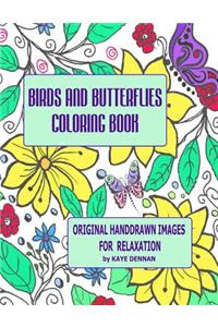 Birds and Butterflies Coloring Book