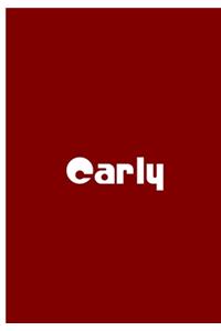 Carly - Red Personalized Notebook / Journal / Extended Lined Pages / Soft Matte