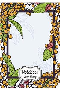 Notebook Flower Frame: Notebook Journal Diary, 110 Lined Pages, 7 X 10