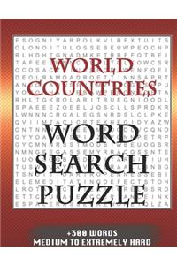 WORLD COUNTRIES WORD SEARCH PUZZLE +300 WORDS Medium To Extremetrly Hard