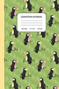 Composition Notebook - A Flock of Toucans