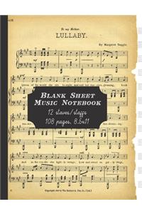 Blank Sheet Music Notebook