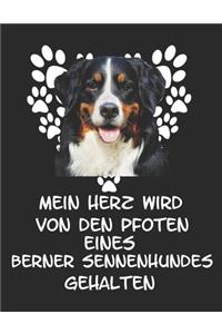 Mein Herz wird von den Pfoten eines Berner Sennenhund gehalten