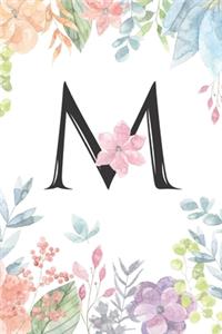 Monogrammed Floral M Journal by Crazy Beautiful Designs