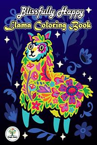 Blissfully Happy, Llama Coloring Book